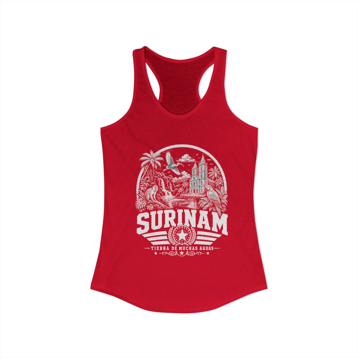 Surinam vintage landmarks tank top — iconic landmark design | Nameshi Destinations (view 16)