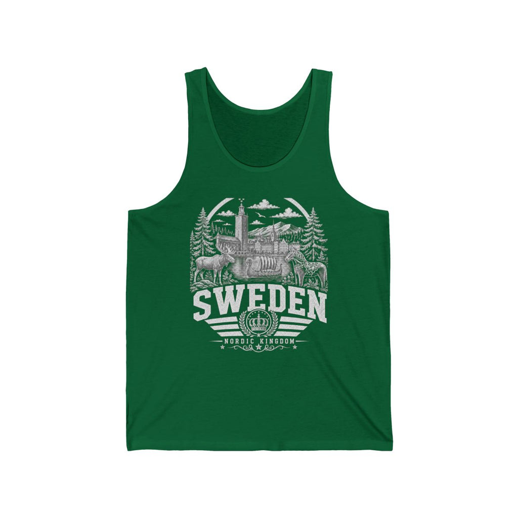 Sweden Men's Tank Top — Kelly (front)