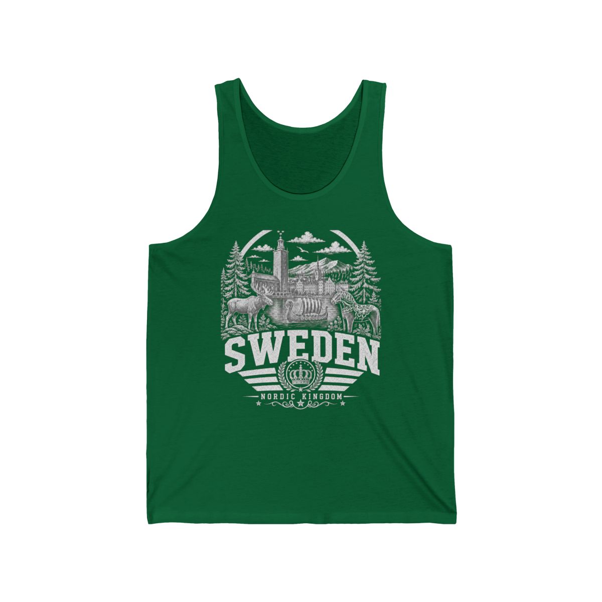 Sweden Men's Tank Top — Kelly (front)