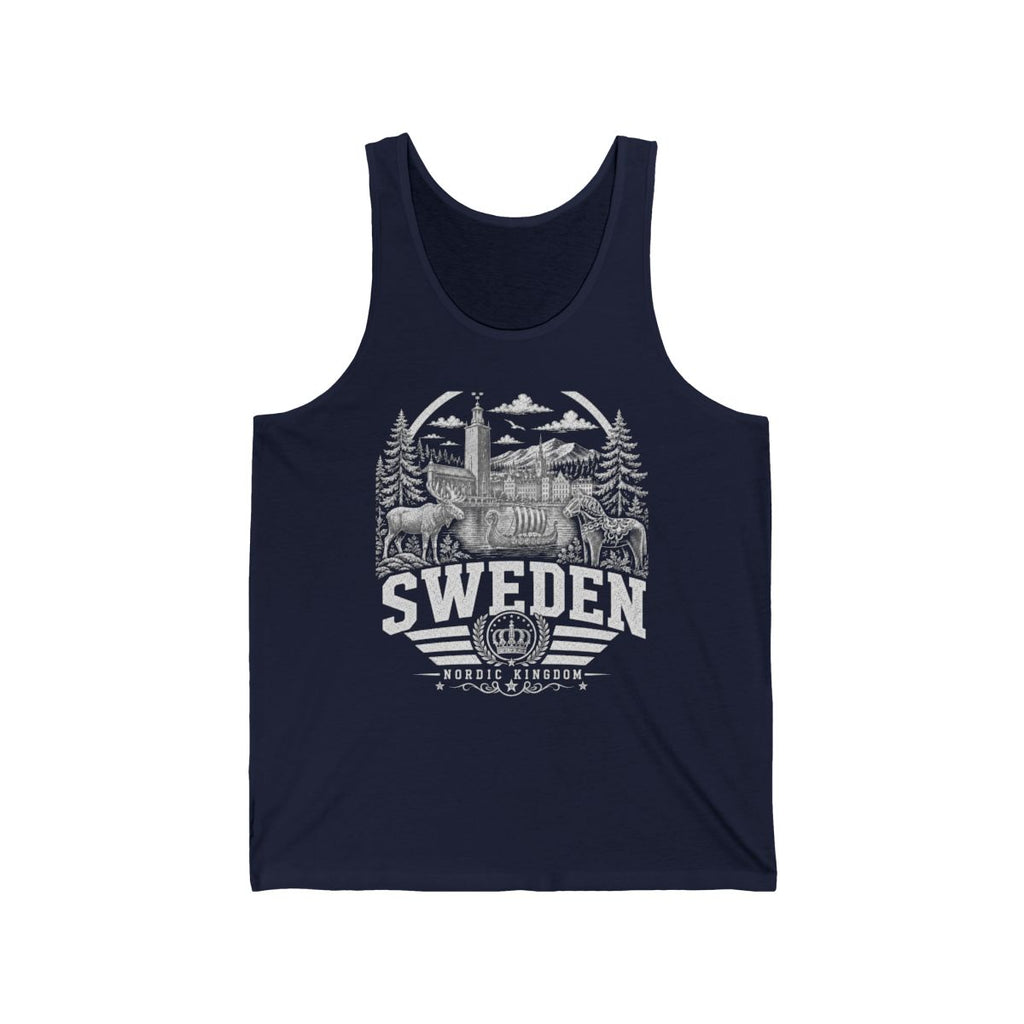 Sweden Men's Tank Top — Navy (front)
