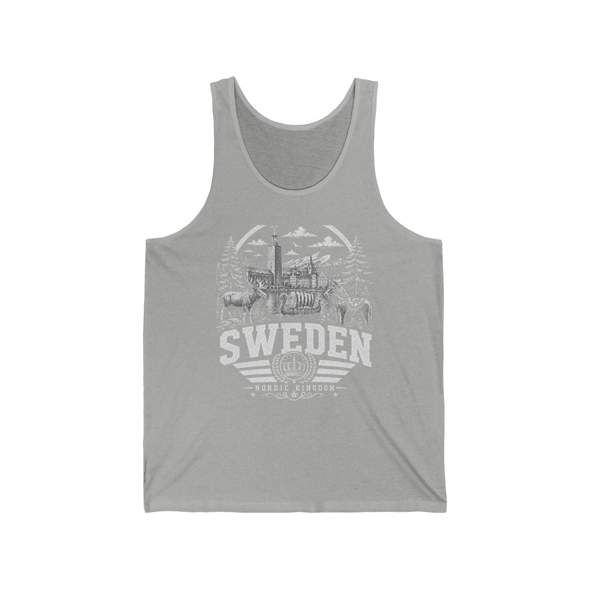 Sweden Men's Tank Top — Athletic Heather (front)
