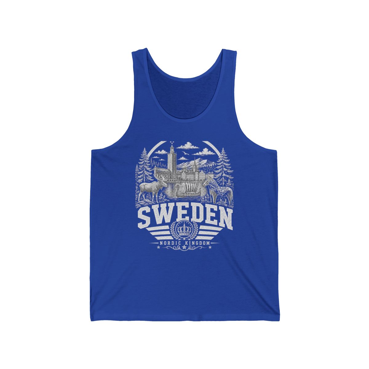 Sweden Men's Tank Top — True Royal (front)