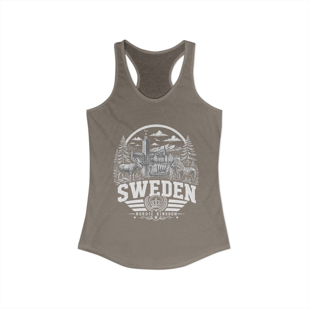 Sweden Women's Tank Top — Solid Warm Gray (front)