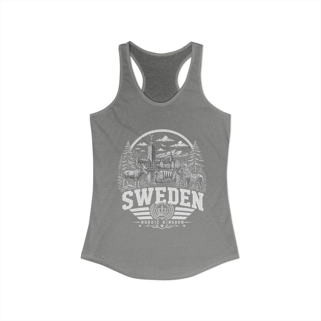 Sweden Women's Tank Top — Heather Grey (front)