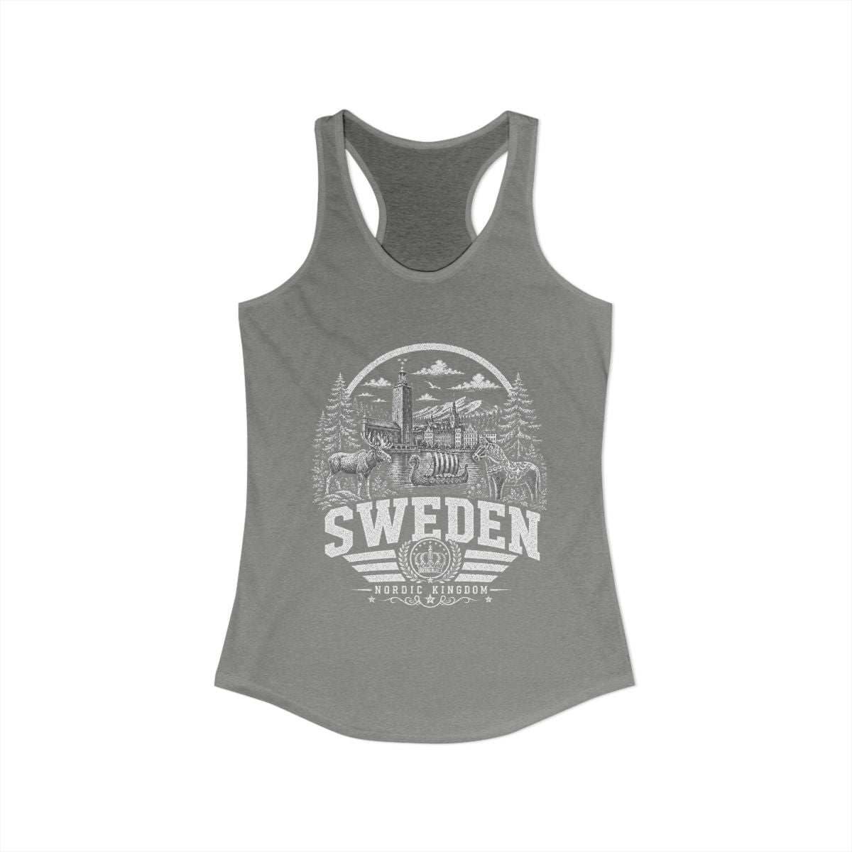 Sweden Women's Tank Top — Heather Grey (front)