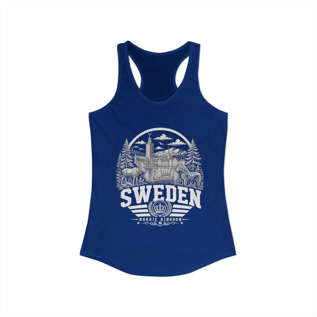 Sweden Women's Tank Top — Solid Royal (front)