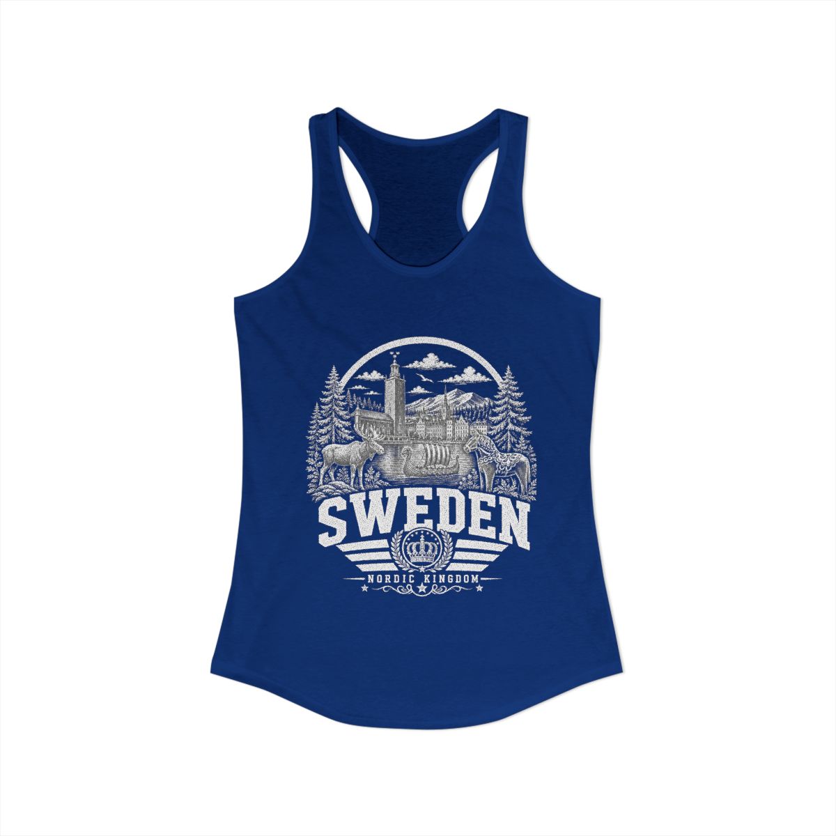 Sweden Women's Tank Top — Solid Royal (front)