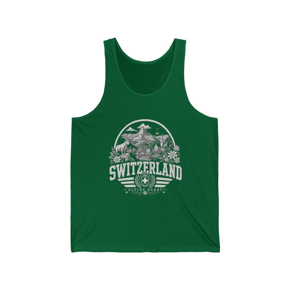 Switzerland Men's Tank Top — Kelly (front)