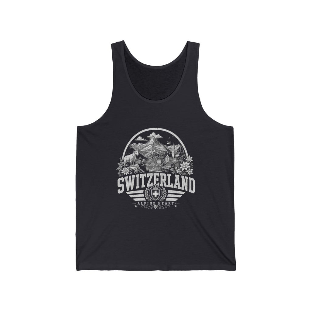 Switzerland Men's Tank Top — Dark Grey (front)