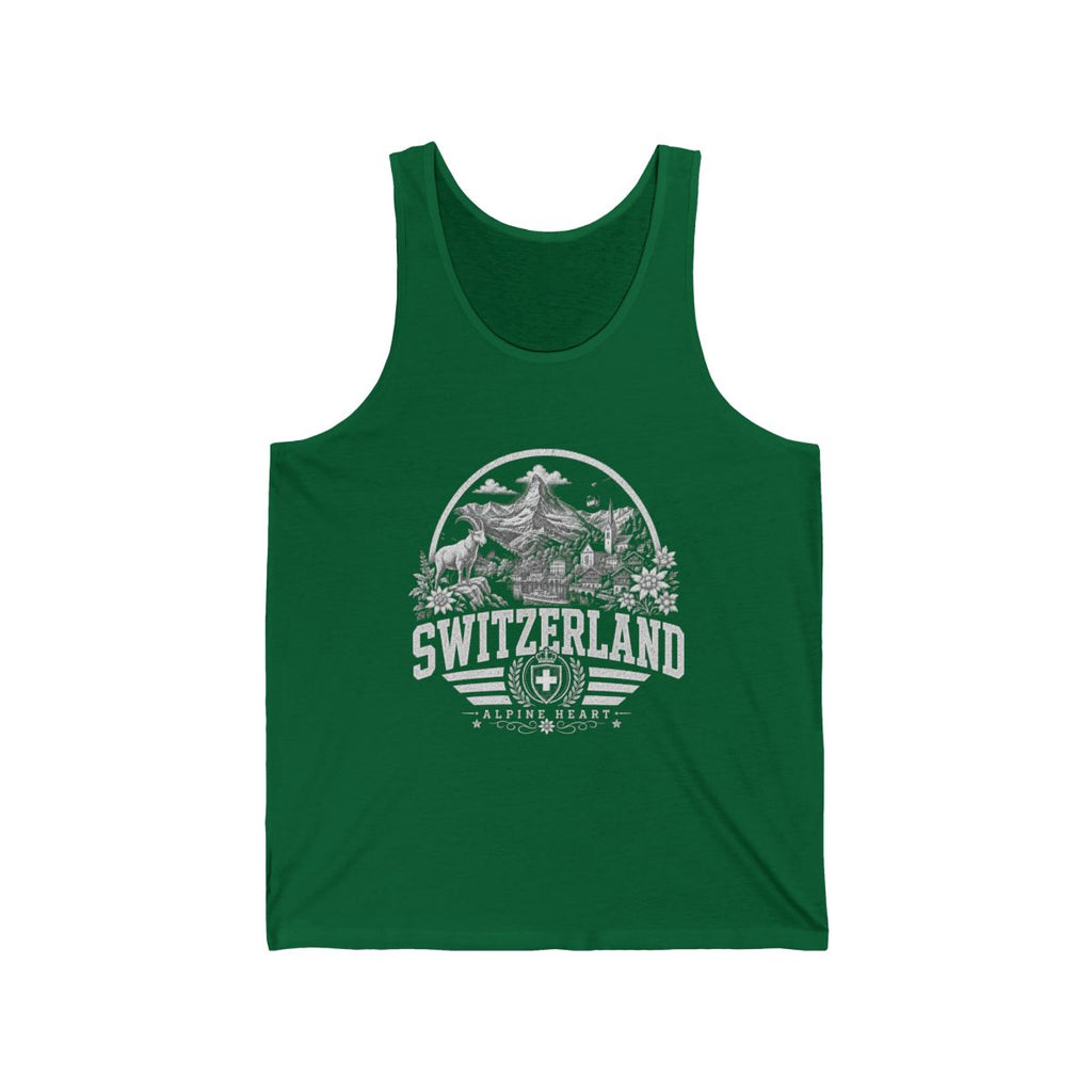 Switzerland Men's Tank Top — Kelly (front)