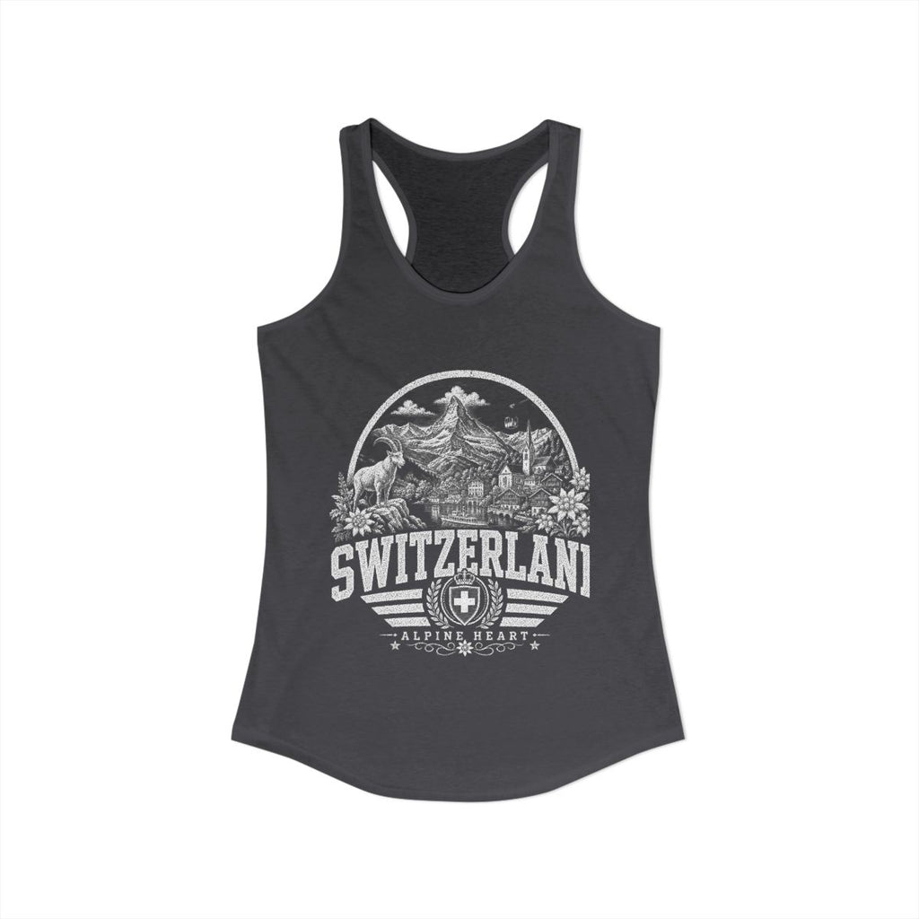Switzerland Women's Tank Top — Solid Dark Gray (front)