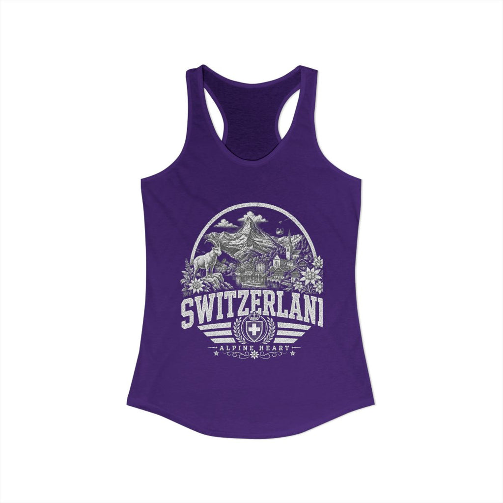 Switzerland Women's Tank Top — Solid Purple Rush (front)