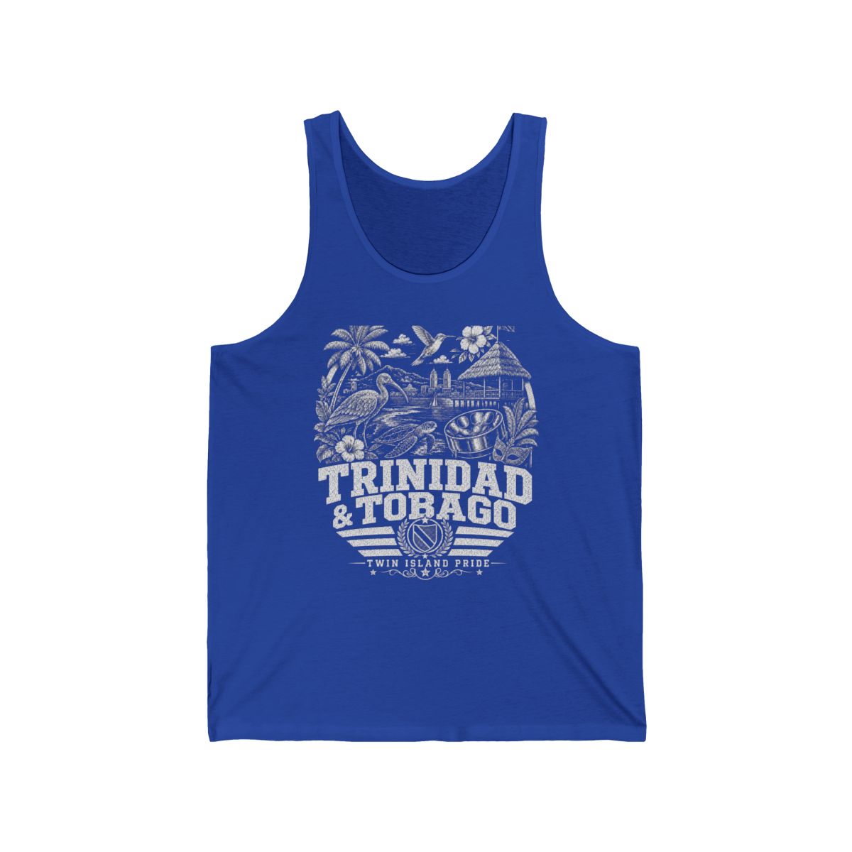 Trinidad y Tobago Men's Tank Top — True Royal (front)