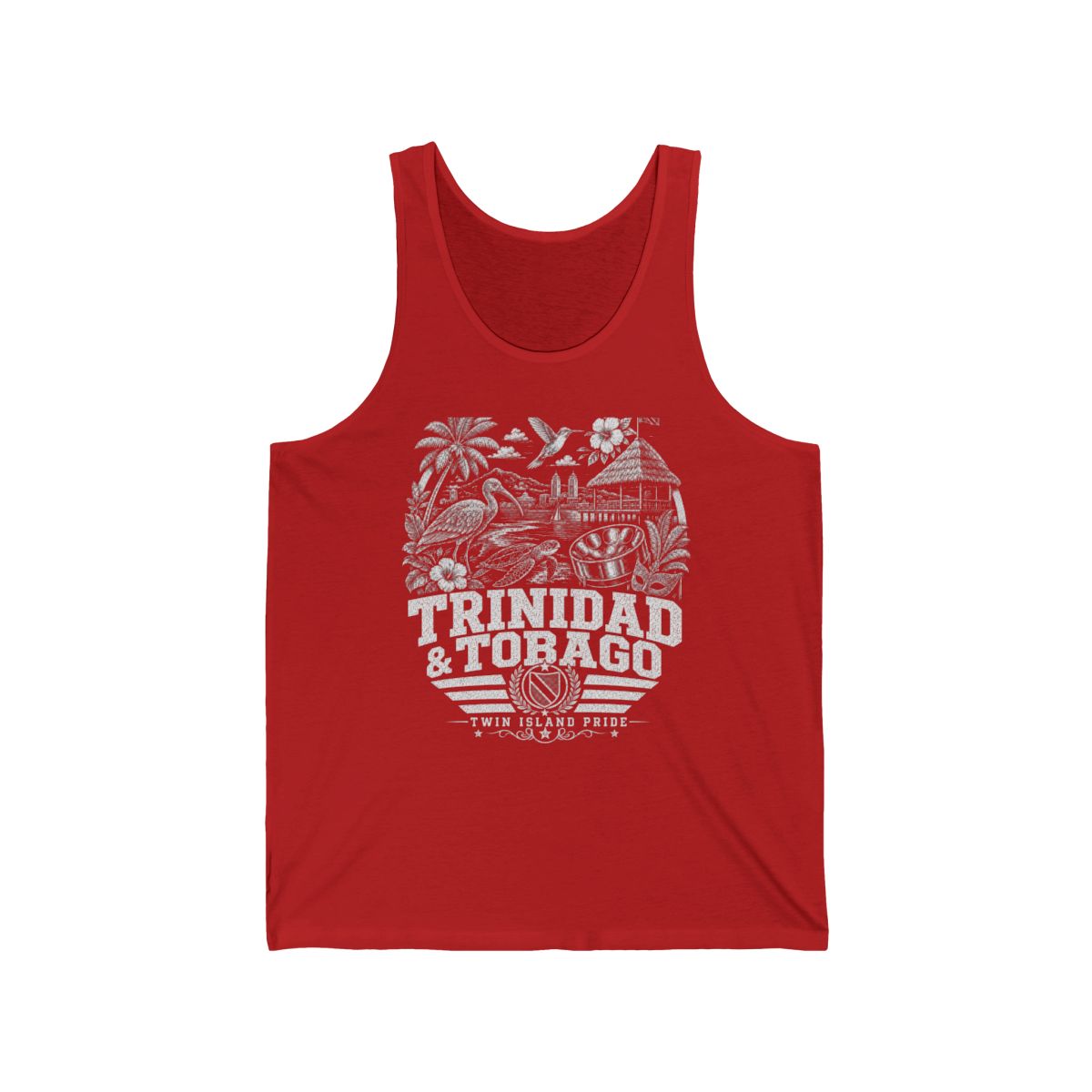 Trinidad y Tobago Men's Tank Top — Red (front)