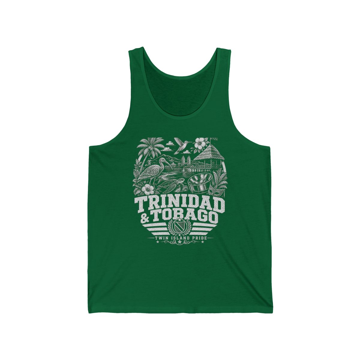 Trinidad y Tobago Men's Tank Top — Kelly (front)