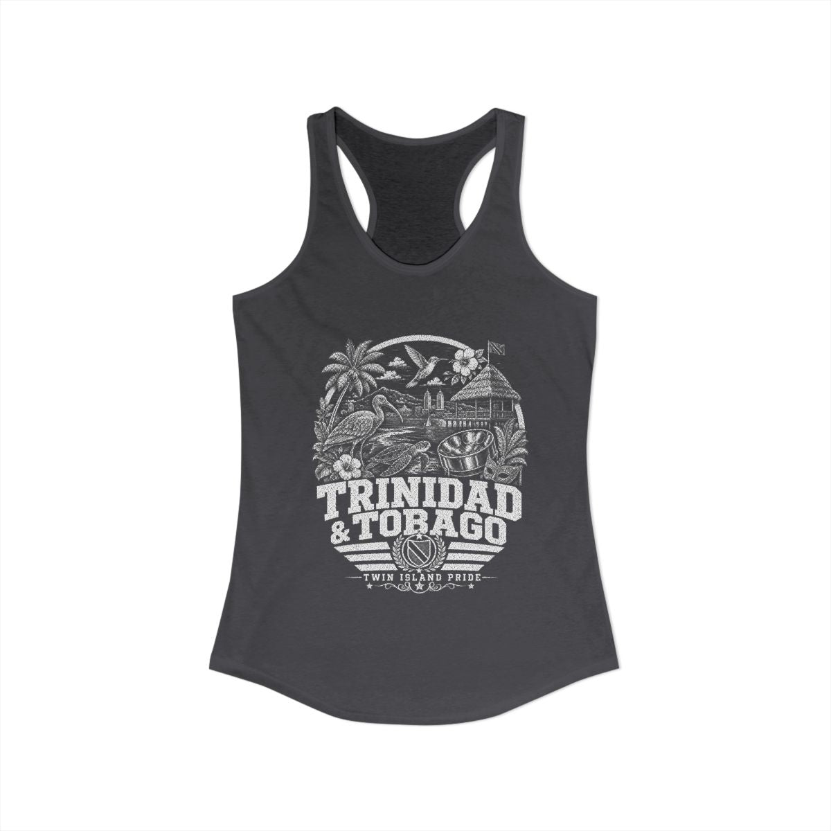 Trinidad y Tobago vintage landmarks tank top — iconic landmark design | Nameshi Destinations (view 12)