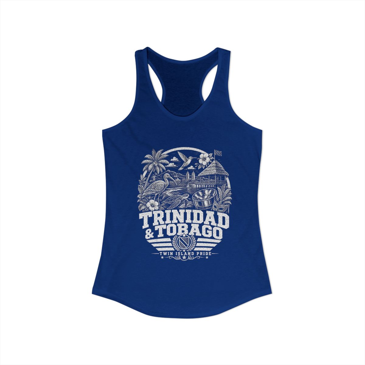 Trinidad y Tobago vintage landmarks tank top — iconic landmark design | Nameshi Destinations (view 10)