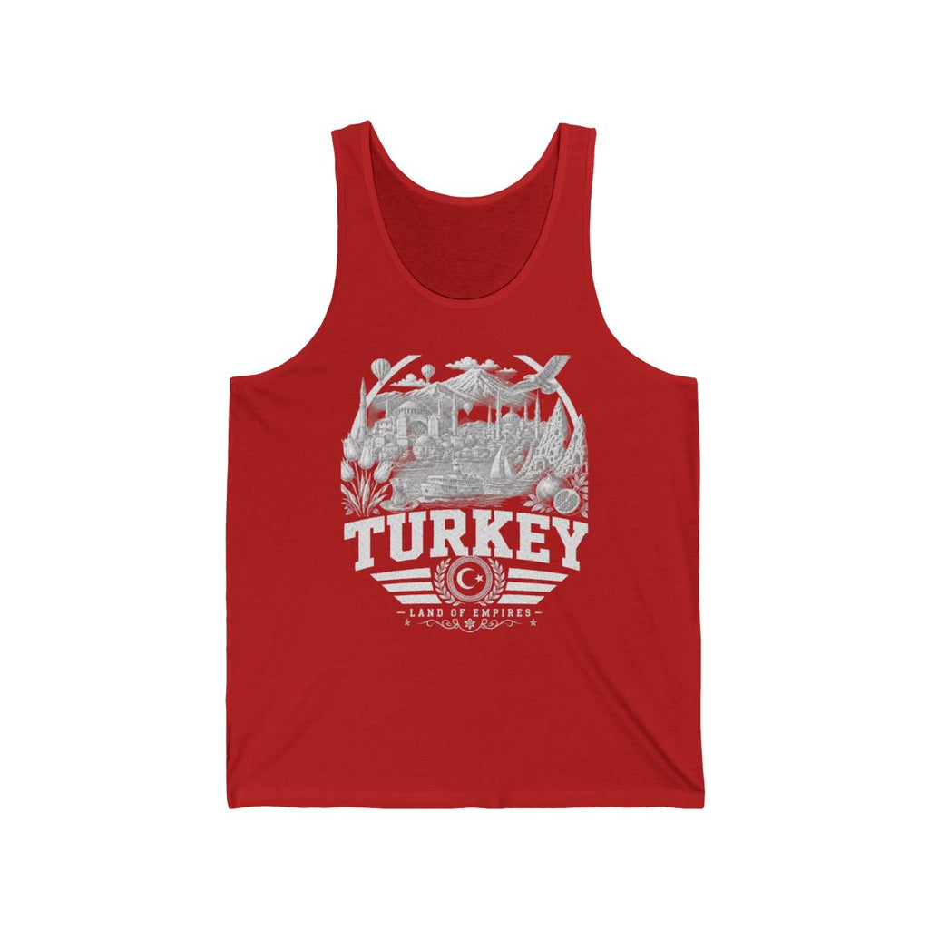 Turkey Men's Tank Top — Red (front)