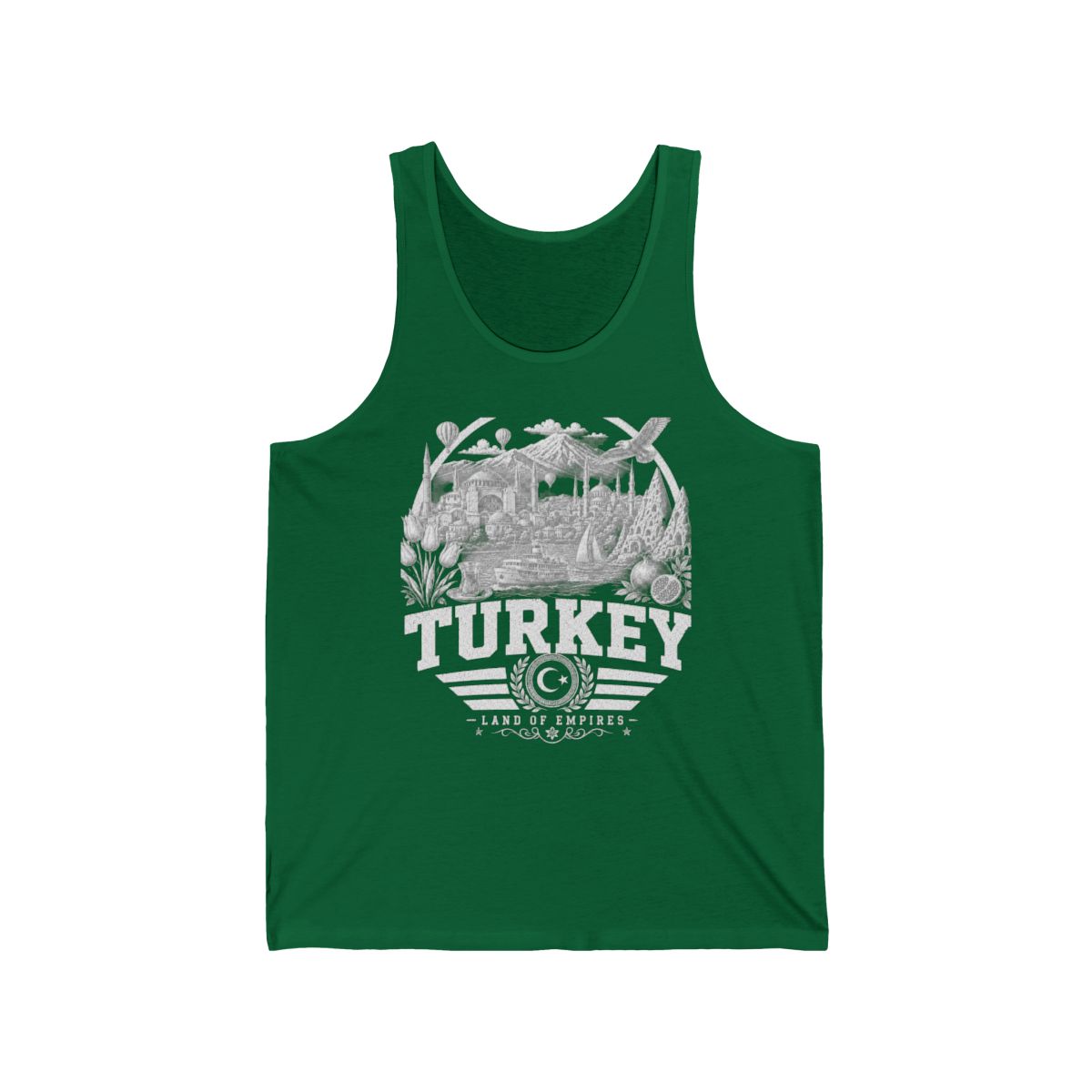 Turkey Men's Tank Top — Kelly (front)