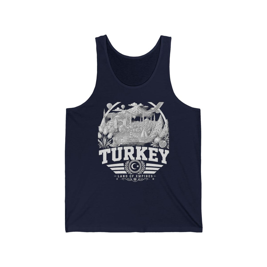 Turkey Men's Tank Top — Navy (front)