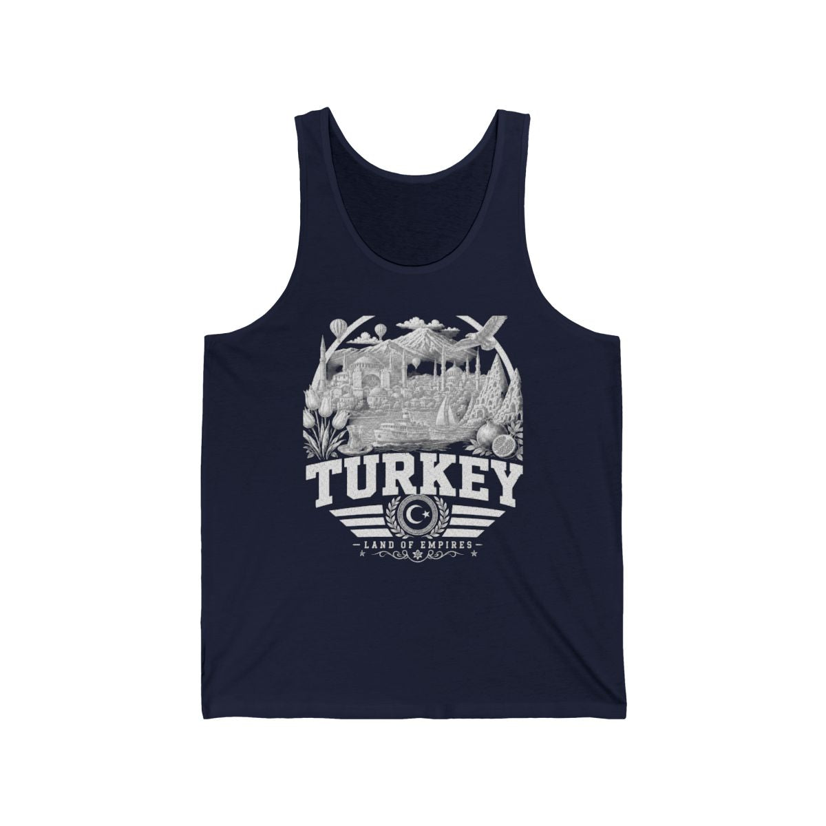 Turkey Men's Tank Top — Navy (front)