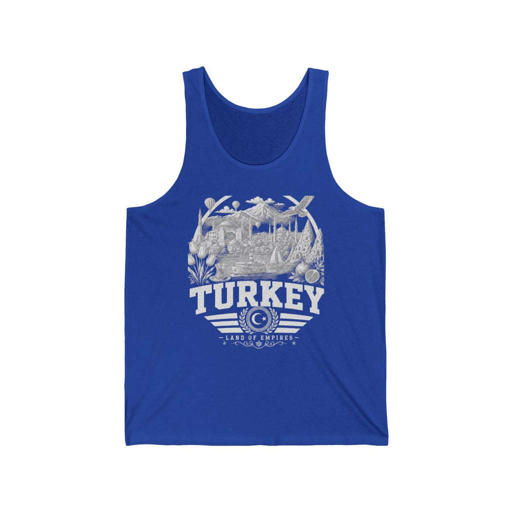 Turkey Men's Tank Top — True Royal (front)
