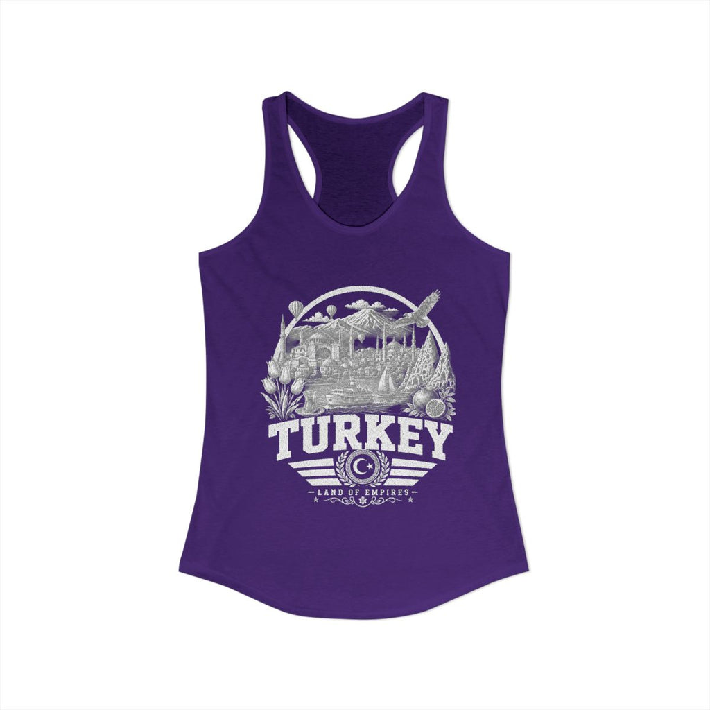 Turkey Women's Tank Top — Solid Purple Rush (front)