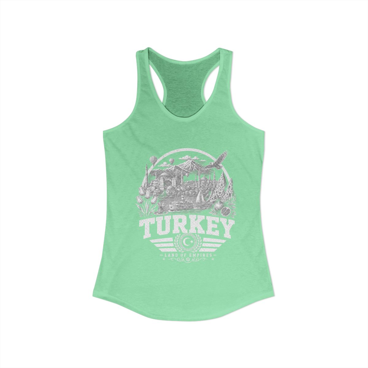 Turkey Women's Tank Top — Solid Mint (front)