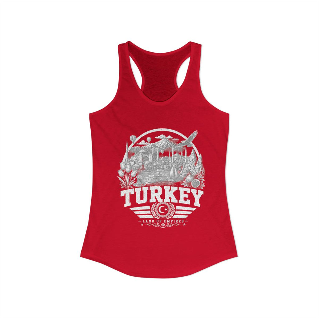 Turkey Women's Tank Top — Solid Red (front)