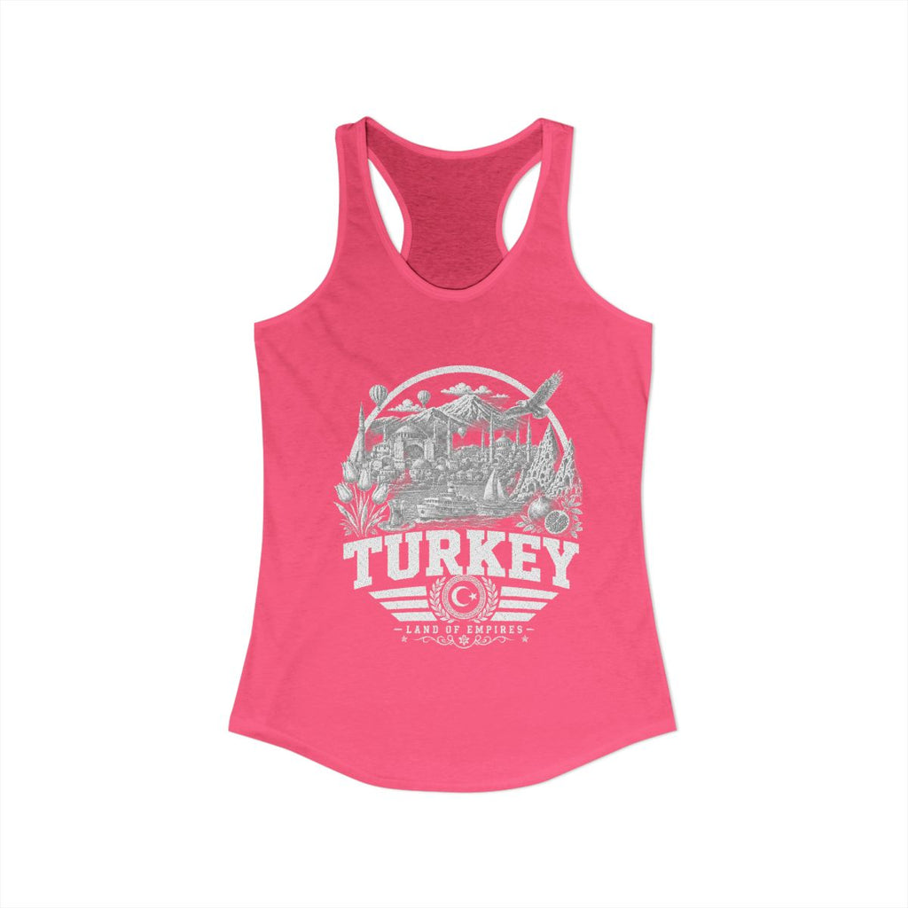 Turkey Women's Tank Top — Solid Hot Pink (front)