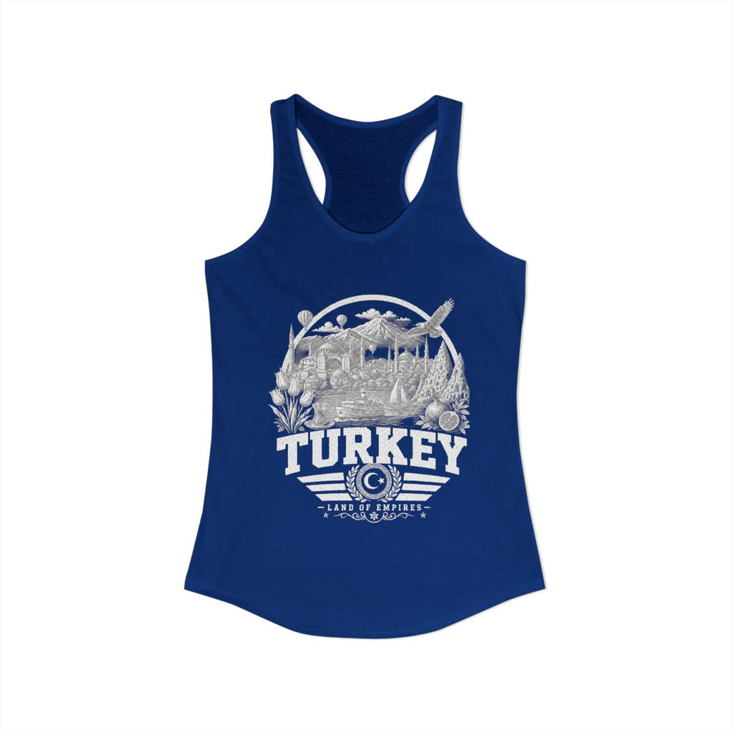 Turkey Women's Tank Top — Solid Royal (front)