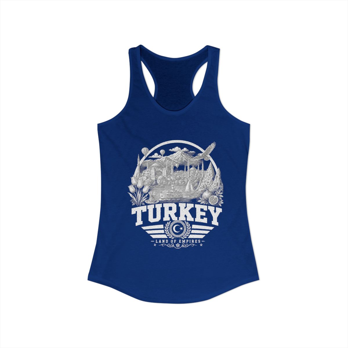 Turkey Women's Tank Top — Solid Royal (front)