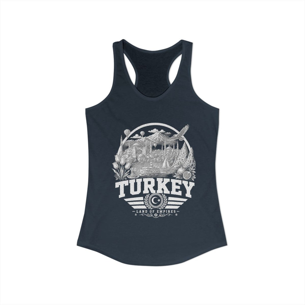 Turkey Women's Tank Top — Solid Indigo (front)