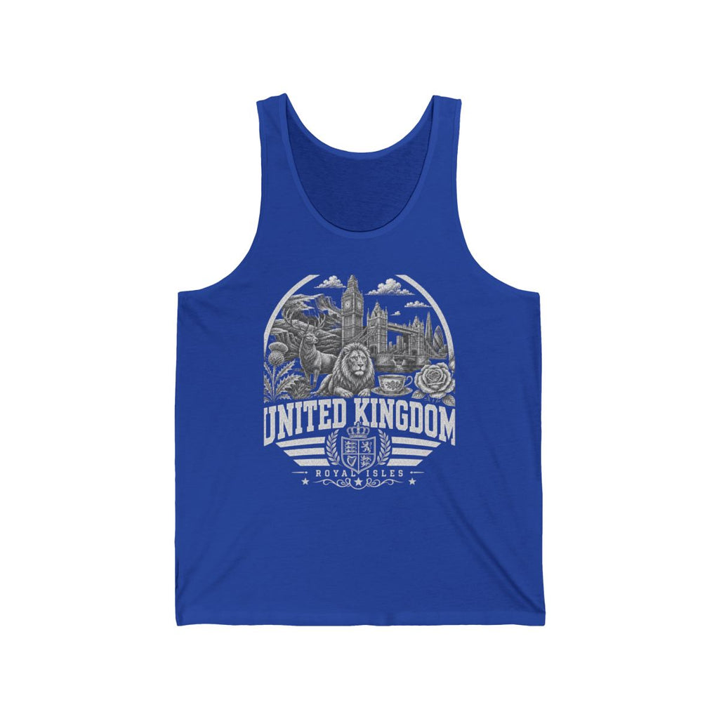 United Kingdom Men's Tank Top — True Royal (front)