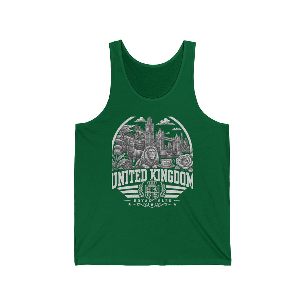 United Kingdom Men's Tank Top — Kelly (front)