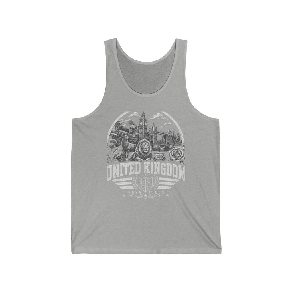 United Kingdom Men's Tank Top — Athletic Heather (front)