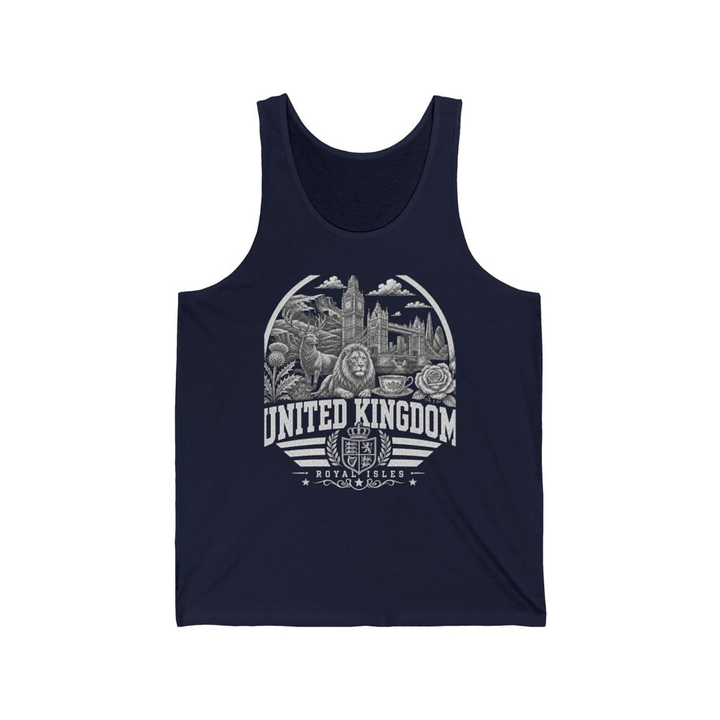 United Kingdom Men's Tank Top — Navy (front)