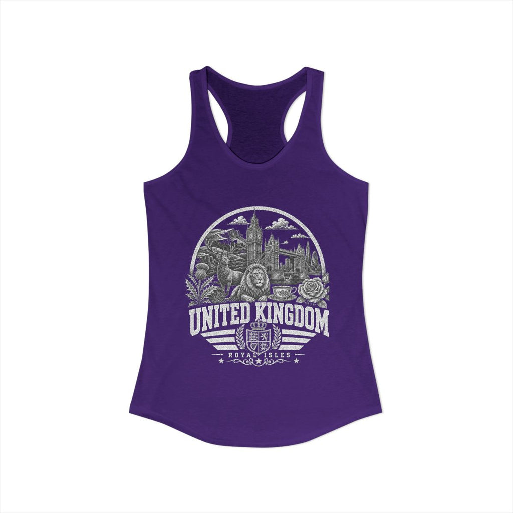 United Kingdom Women's Tank Top — Solid Purple Rush (front)