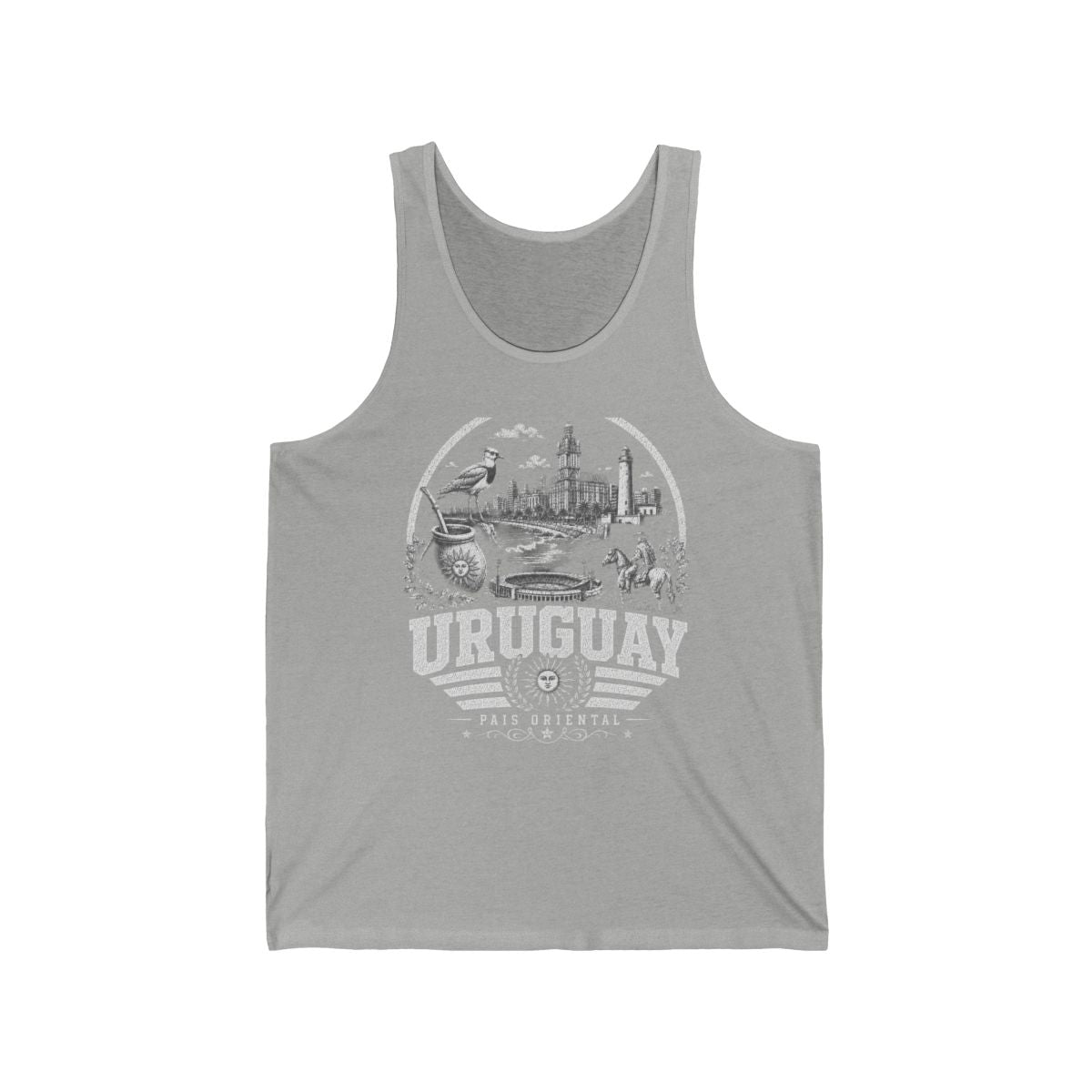 Uruguay Men's Tank Top — Athletic Heather (front)