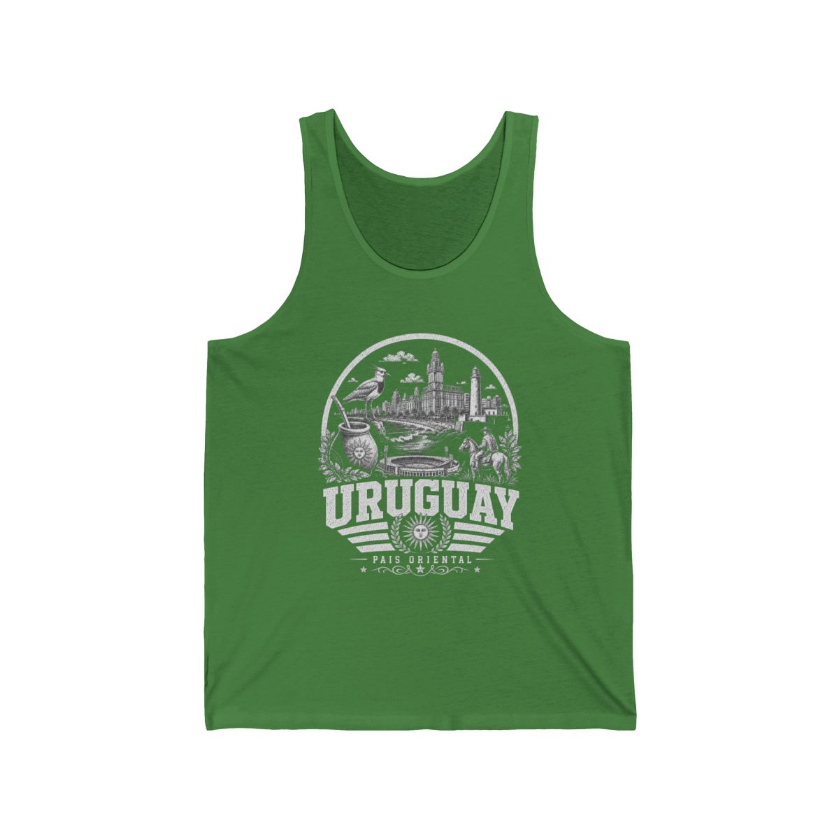 Uruguay vintage landmarks men's tee — iconic landmark design | Nameshi Destinations (view 8)