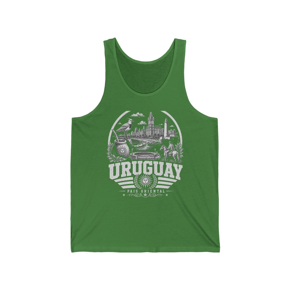 Uruguay Men's Tank Top — Leaf (front)