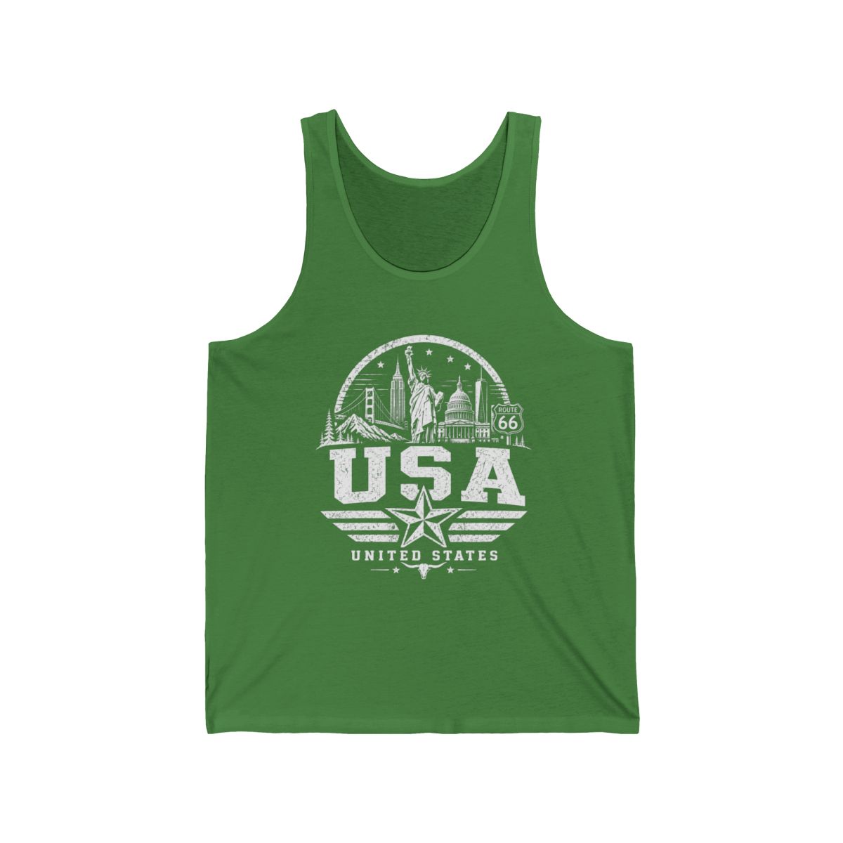 USA vintage landmarks men's tee — iconic landmark design | Nameshi Destinations (view 3)