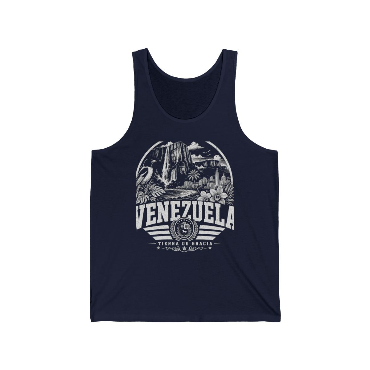 Venezuela Men's Tank Top — Navy (front)