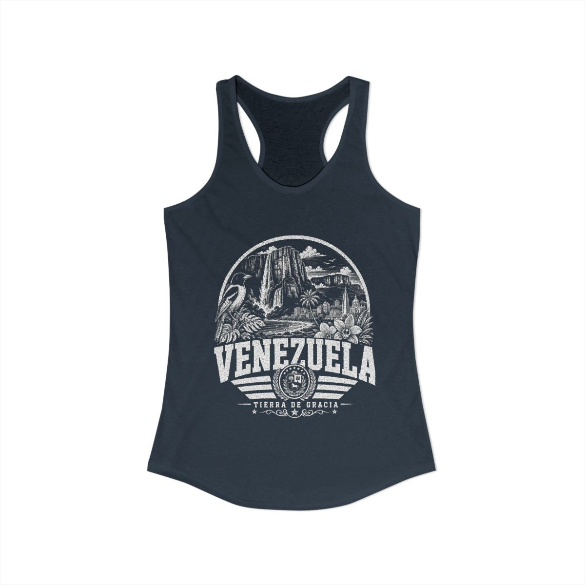 Venezuela vintage landmarks tank top — iconic landmark design | Nameshi Destinations (view 9)
