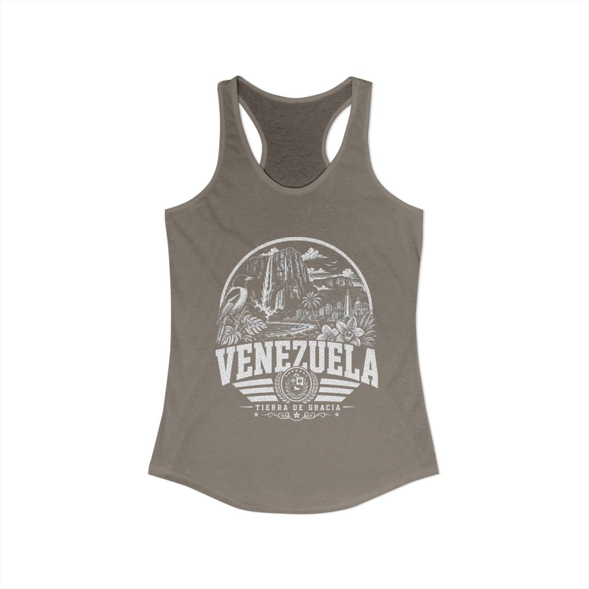 Venezuela vintage landmarks tank top — iconic landmark design | Nameshi Destinations (view 4)