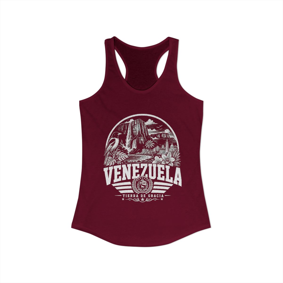 Venezuela vintage landmarks tank top — iconic landmark design | Nameshi Destinations (view 15)