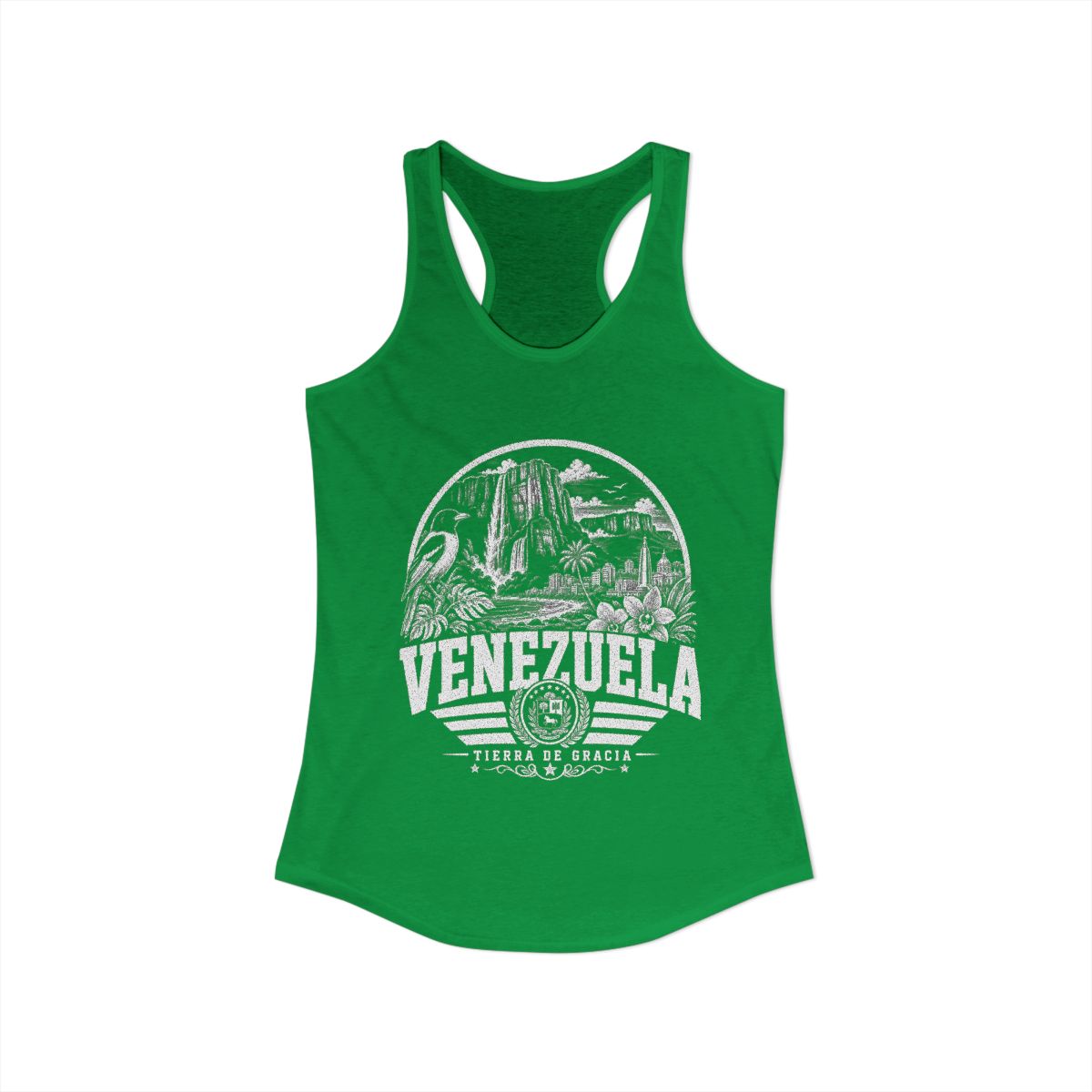 Venezuela vintage landmarks tank top — iconic landmark design | Nameshi Destinations (view 7)