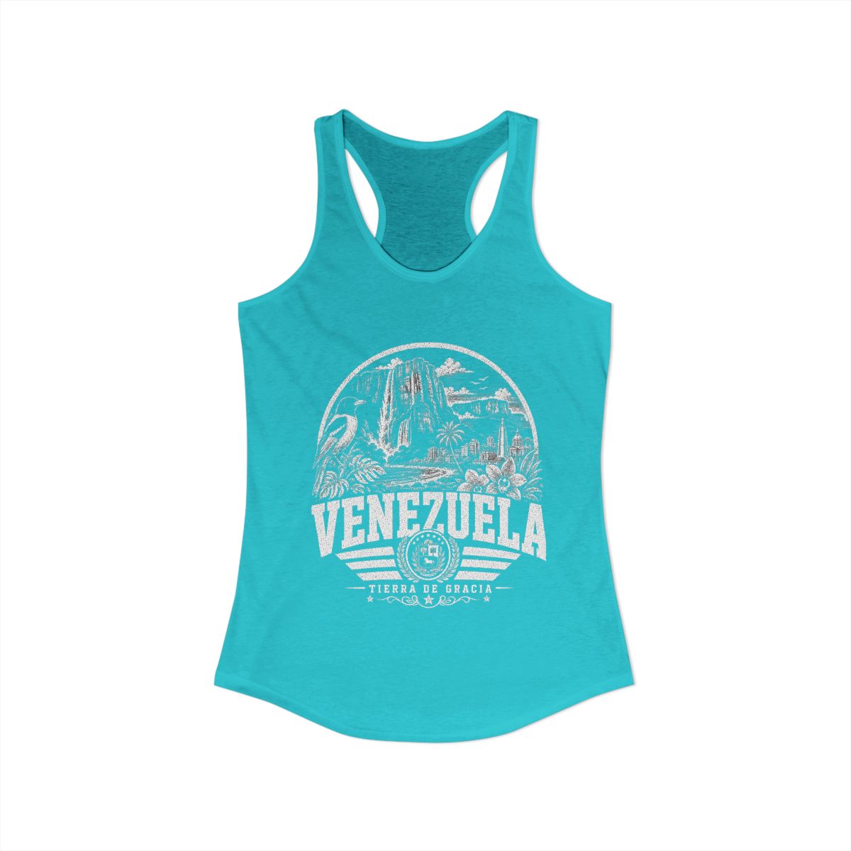 Venezuela vintage landmarks tank top — iconic landmark design | Nameshi Destinations (view 8)