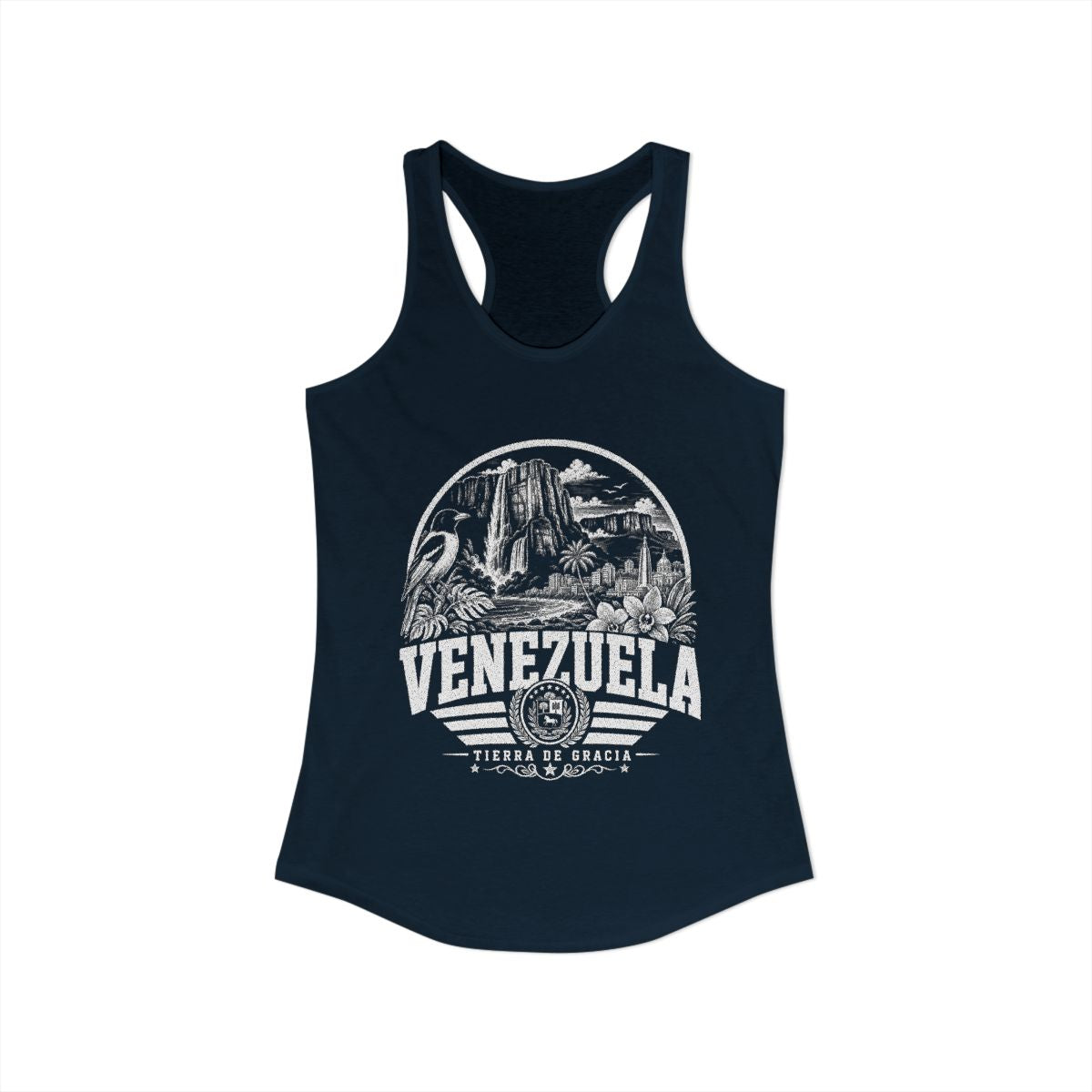 Venezuela vintage landmarks tank top — iconic landmark design | Nameshi Destinations (view 11)
