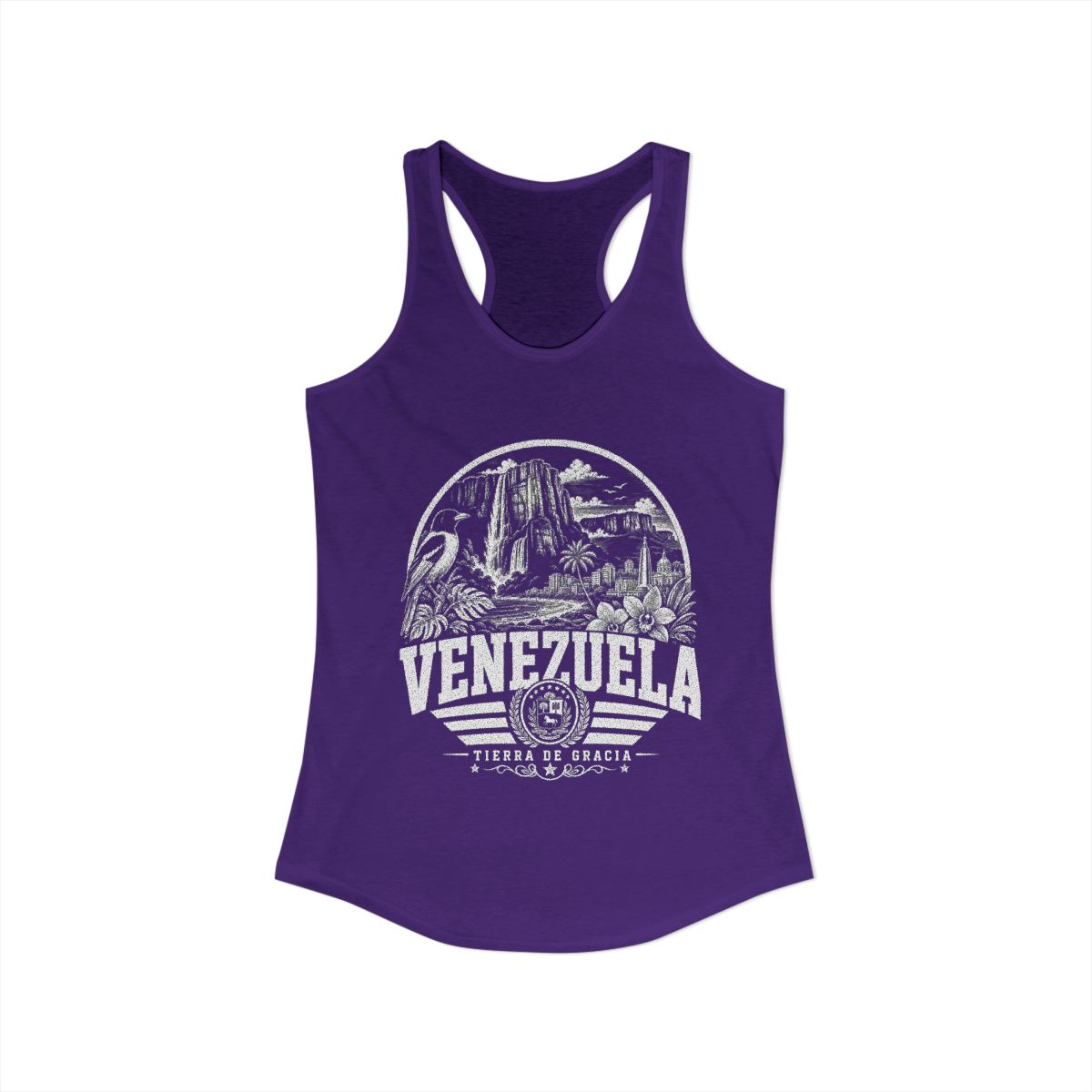 Venezuela vintage landmarks tank top — iconic landmark design | Nameshi Destinations (view 13)